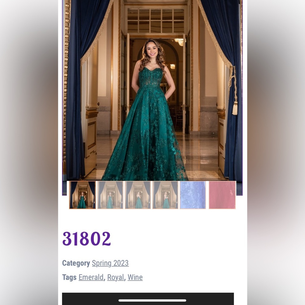 Monsini 2023 Collection Emerald Gown